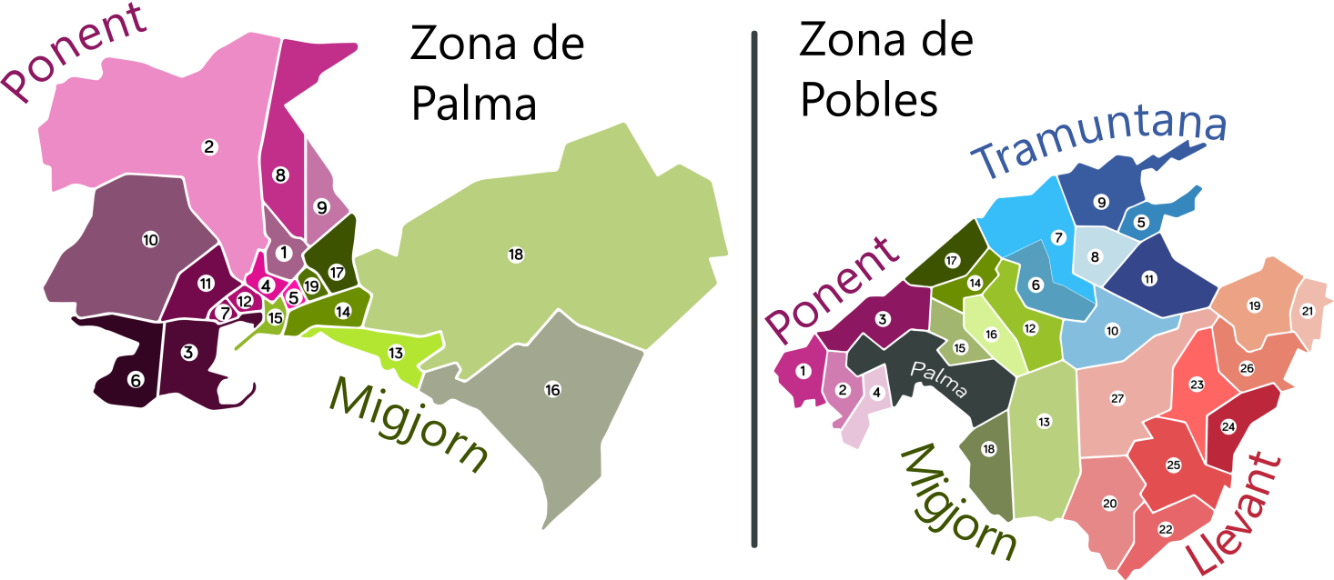 mapa centres de salut de palma i pobles