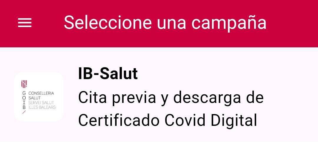 selecciar campaña Ib-Salut